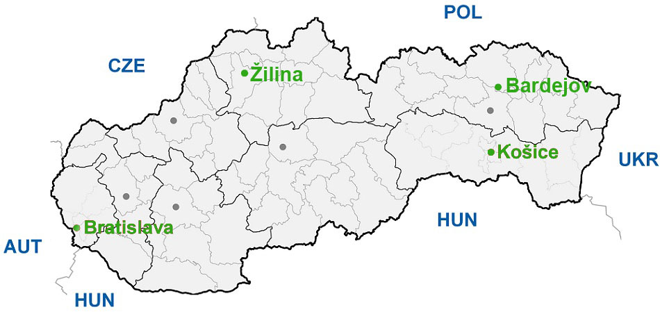 mapa slovenska